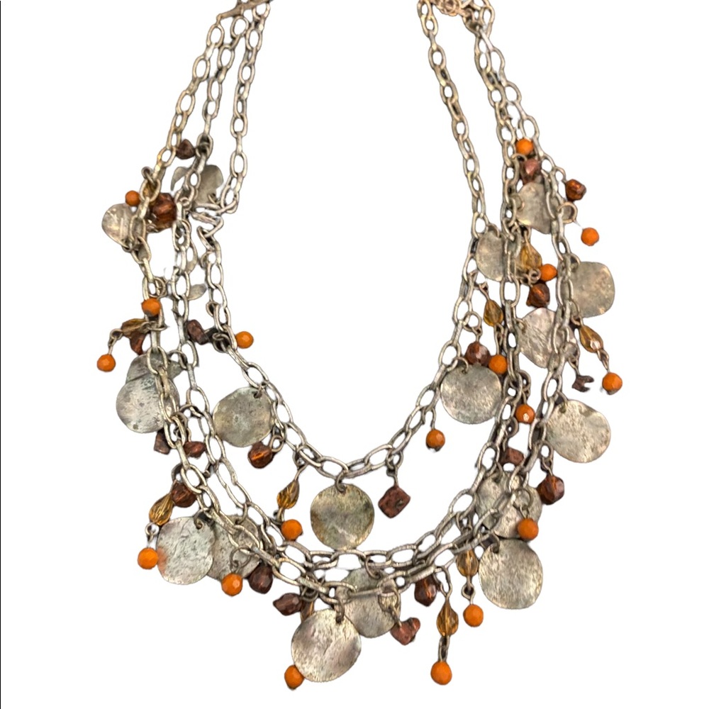 Triple strand layered necklace